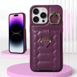 Voor iPhone 11 Pro Max Vertical Card Bag Ring Holder Phone Case met Dual Lanyard