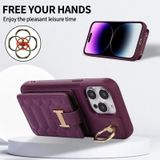 Voor iPhone 11 Pro Max Vertical Card Bag Ring Holder Phone Case met Dual Lanyard