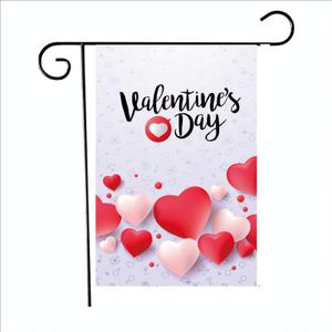 2 STUKS Valentijnsdag Tuin vlag feestelijke sfeer tuin banner (QR016)