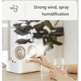 Dubbele Spray Fan Retro Big Wind Home Office Desktop Bevochtigende Ventilator (Groen)
