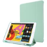 Voor iPad 10.2 Airbag Horizontale Flip Lederen Behuizing met drievoudige houder & penhouder(Mintgroen)