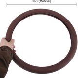 Brei Weave textuur universele lederen auto Steering Wheel Cover vier stelt seizoenen generaal (Wind rood)