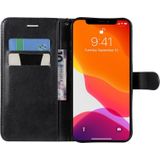 Pure Color Horizontal Flip Leather Case with Holder & Card Slots & Wallet & Lanyard For iPhone 13 Pro Max(Black)