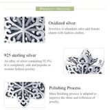 S925 Sterling Silver Winter Sneeuwvlokken kralen DIY Armband Ketting Accessoires  Kleur: Zilver