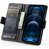 Caseneo Business Splicing Dubbele Magnetische Gesp Horizontale Flip PU Lederen Case met Houder & Card Slots & Portemonnee voor iPhone 12 Pro Max