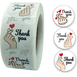 10 broodjes Dank u Bloemen Sticker Bruiloft Decoratie Sticker  Grootte: 2.5cm / 1 Inch (K-03-25)