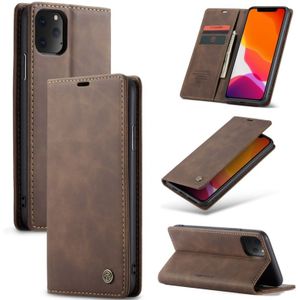 CaseMe-013 multifunctionele horizontale Flip lederen draagtas met kaartsleuf & houder & Wallet voor iPhone XI Max (2019) (koffie)