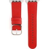 Voor Apple Watch Series 5 & 4 44mm/3 & 2 & 1 42mm moderne stijl gesp lederen riem (rood)