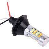 2 stk 1156/BA15S/BAU15S 10W 1000 LM 6000K wit + geel licht DRL & zet licht met 42 SMD-2835-LED-Lamp  DC 12-24V