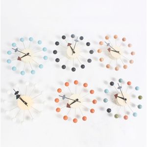 Stijlvolle achtergrond Minimalis circulaire ballen Candy muur klok creatieve decoratie klok reuzenrad Clock(Black)