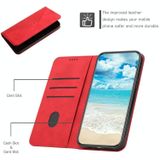 For Samsung Galaxy A71 Diamond Pattern Splicing Skin Feel Magnetic Horizontal Flip Leather Case with Card Slots & Holder & Wallet(Red)