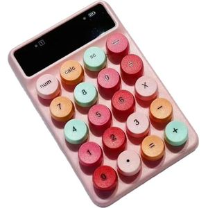 Q3 2.4G Mini Draadloos Kantoor Digitaal Toetsenbord Kassa Financile Boekhouding Wachtwoord Toetsenbord (Roze)