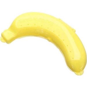 2 PC'S cute 3 kleuren fruit banaan beschermer vak lunch container opbergdoos voor kinderen (geel)