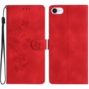 Voor iPhone SE 2022/2020 / 8 / 7 / 6 Flower Embossing patroon lederen telefoonhoes