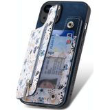 Voor iPhone 7 / 8 / SE 2022 Retro geschilderde rits portemonnee achterkant telefoonhoesje