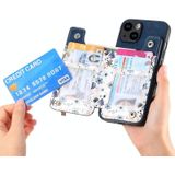 Voor iPhone 7 / 8 / SE 2022 Retro geschilderde rits portemonnee achterkant telefoonhoesje