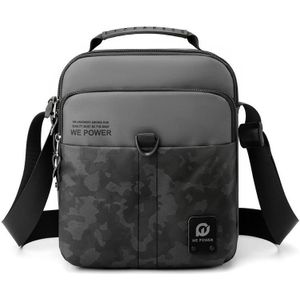 WEPOWER Mannen Sport Messenger Bag Outdoor Street Casual Messenger Bag(Grijs)