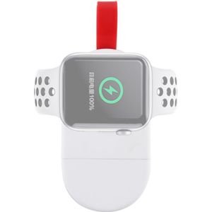 Universele draagbare magnetische draadloze oplader voor Apple Watch Series 5 & 4 & 3 & 2 & 1 (wit)