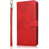 For Samsung Galaxy Note20 Ultra Calf Texture 2 in 1 Detachable Magnetic Back Cover Horizontal Flip Leather Case with Holder & Card Slots & Wallet & Photo Frame(Red)