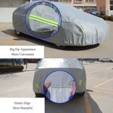 PVC anti-stof Sunproof hatchback auto cover met waarschuwings stroken  geschikt voor Auto's tot 3 7 m (144 inch) in lengte