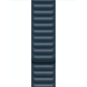 Voor Apple Watch Series 6 & SE & 5 & 4 44mm / 3 & 2 & 1 42mm Lederen vervangende band Horlogeband(Blauw)