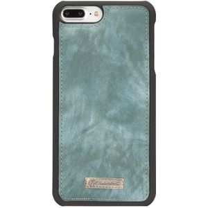 CaseMe voor iPhone 8 Plus & 7 Plus multifunctioneel lederen Billfold met afneembare magnetische PC terug beschermende hoes & houder & 11 Card Slots & 3 Cash slots" & 1 rits portemonnee & 2 foto Frames & 3 magnetische Clasps(Blue)"