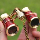 Metalen 3X25 riem gold plating rode klassieke gift spiegeltelescoop