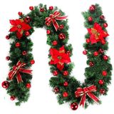 T-9 270cm Kerstmis gecodeerd decoratieve rotan PVC deur hangende rotan