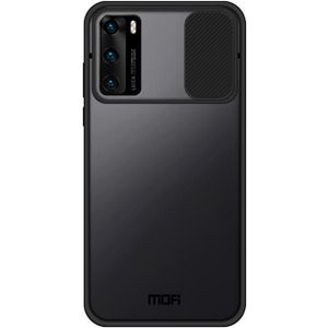 Voor Huawei P40 MOFI Xing Dun Series PC + TPU Anti-peep Waterproof and Anti-drop All-inclusive Protective Shell  Translucent Frosted(Black)