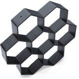 Plastic Floor Mold Ultralight DIY Garden Bestrating Hexagonal Fancy Mould (Zwart)