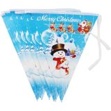 10 sets kerst scne decoratie driehoek papier vlaggen Non-woven stof opknoping Banners (blauw)