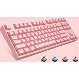 87/108 Sleutels Gaming Mechanical Keyboard  Kleur: FY87 Pink Shell Pink Cap Black Shaft