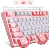 87/108 Sleutels Gaming Mechanical Keyboard  Kleur: FY87 Pink Shell Pink Cap Black Shaft