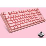 87/108 Sleutels Gaming Mechanical Keyboard  Kleur: FY87 Pink Shell Pink Cap Black Shaft