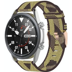 Voor Galaxy Watch 3 41mm geweven nylon textuur band  grootte: gratis maat 20mm (geel)