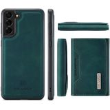 For Samsung Galaxy S21 DG.MING M2 Series 3-Fold Multi Card Bag + Magnetic Back Cover Shockproof Case with Wallet & Holder Function(Green)