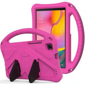 Voor Samsung Galaxy Tab A 8.0 (2019) T290 / T295 EVA Flat Anti Falling Protective Case Shell met houder (Rose Red)