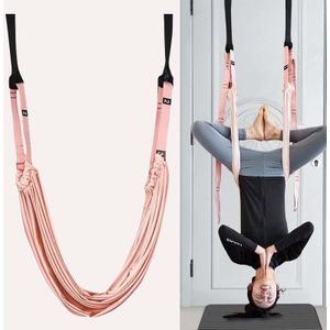 2 in 1 home yoga hammock indoor stretching sling stretchverbreiding yoga riem + deur gesp opbergtas set