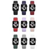 Siliconen magnetische ketting horlogeband voor Apple Watch Serie 6 & SE & 5 & 4 40mm / 3 & 2 & 1 38mm (Wijn Rood)