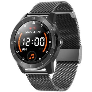 MX12 1 3 inch IPS-kleurenscherm IP68 waterdicht slim horloge  ondersteuning Bluetooth-oproep / slaapbewaking / hartslagmeting  stijl: stalen band (zwart)