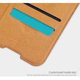 Voor Samsung Galaxy A42 5G NILLKIN QIN-serie Crazy Horse Texture Horizontale Flip Lederen case met kaartsleuf (bruin)