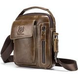 Buff Captain 037 First-Layer Cowhide Messenger Bag Man Sports Soft Lederen Schoudertas (Chestnut Brown)