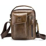 Buff Captain 037 First-Layer Cowhide Messenger Bag Man Sports Soft Lederen Schoudertas (Chestnut Brown)