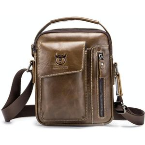 Buff Captain 037 First-Layer Cowhide Messenger Bag Man Sports Soft Lederen Schoudertas (Chestnut Brown)