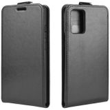 Voor Samsung Galaxy Note20 R64 Texture Single Vertical Flip Leather Protective Case met Card Slots & Photo Frame(Zwart)