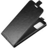 Voor Samsung Galaxy Note20 R64 Texture Single Vertical Flip Leather Protective Case met Card Slots & Photo Frame(Zwart)