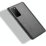 Voor Huawei Honor Play4 Schokbestendige Litchi Texture PC + PU Case(Zwart)