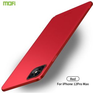 Voor iPhone 12 Pro Max 6.7 MOFI Frosted PC Ultra-thin Hard Case(Red)