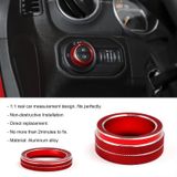 Voor Jeep Wrangler 2018-2021 4 in 1 Auto Airconditioner Schakelaar Koplamp Knop Knop Cover Trim (Rood)