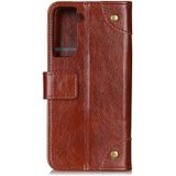 Voor Samsung Galaxy S30 Pro Copper Buckle Nappa Texture Horizontale Flip Lederen Case met Holder & Card Slots & Wallet(Brown)